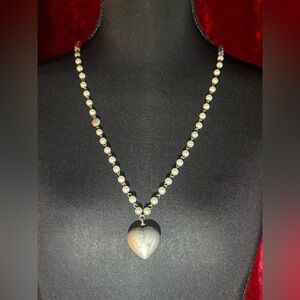 Elegant Silver Heart Pendant Necklace